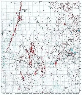 Duvernay East Basin productivity and uncertainty mapping visualization